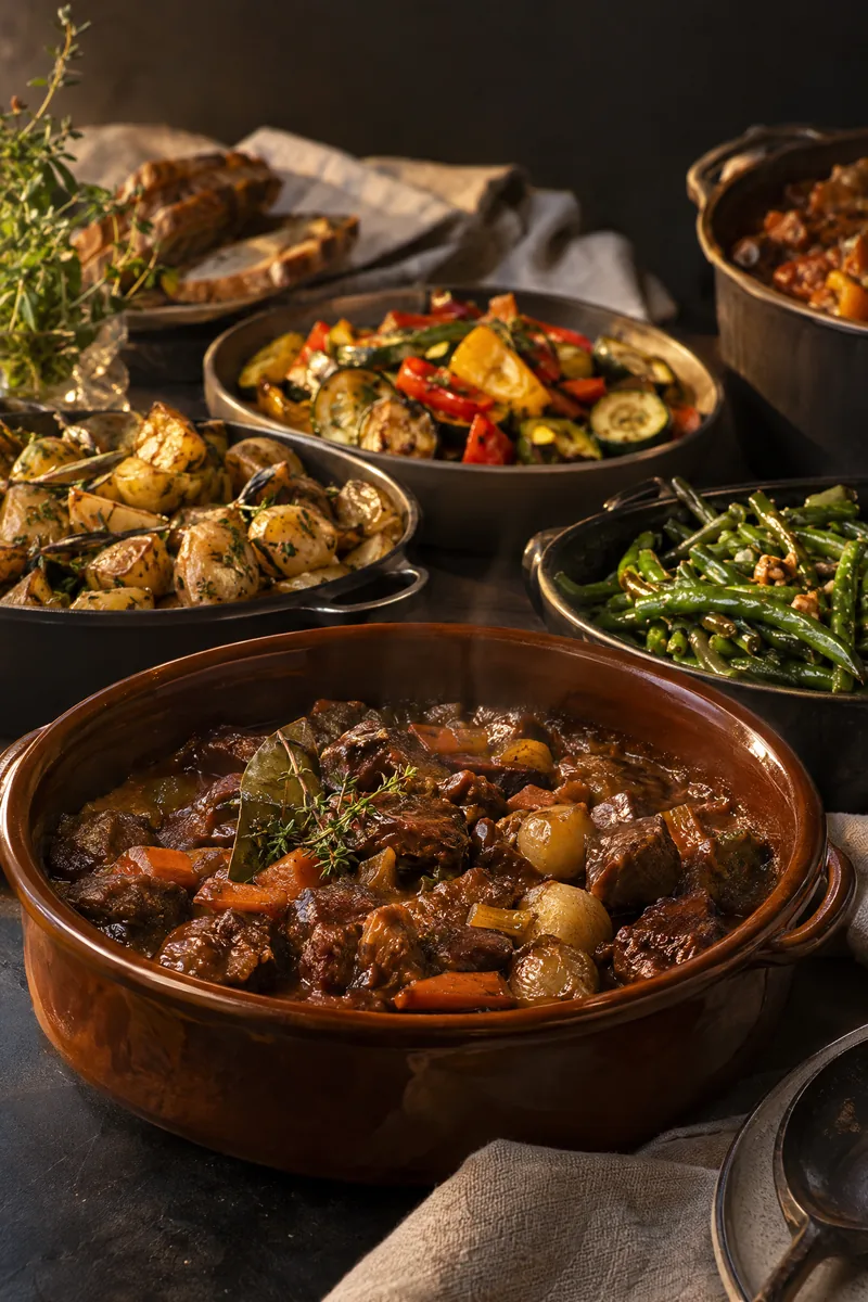 Warm buffet aangericht voor een jubileumfeest.